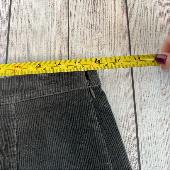 Altar’d State Gray Scalloped Hem Corduroy Skirt Large - Picture 2 of 7